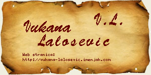 Vukana Lalošević vizit kartica